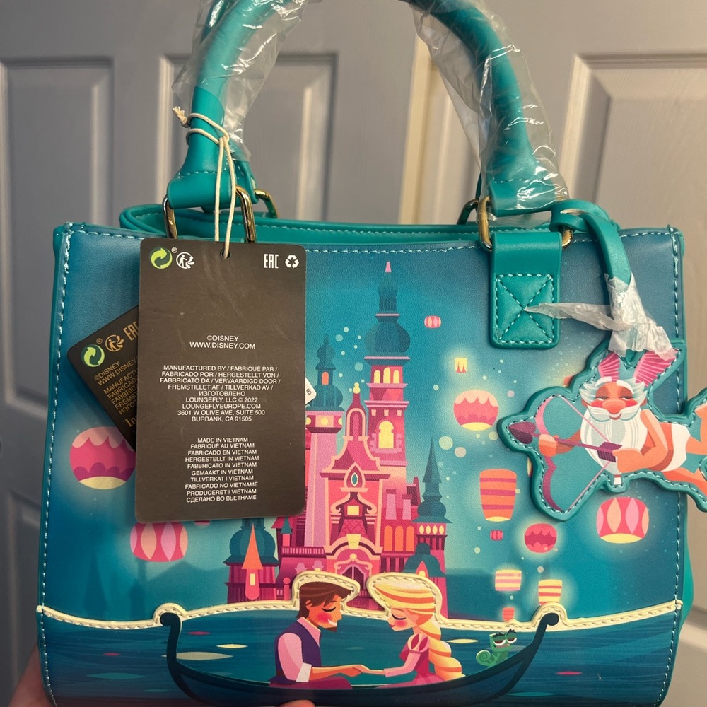 Loungefly Disney Tangled Princess Castle Crossbody Bag